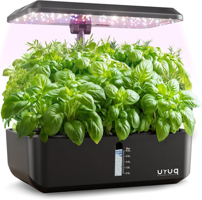 Hydroponics Growing System Indoor Garden:  12 Pods Indoor Gardening System with LED Grow Light Height Adjustable Plants Germination Kit Quiet Smart Pump - Hydroponic Planter Fresh Harvest White