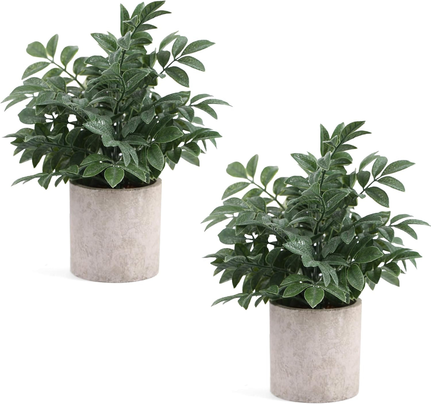 2 Pack Small Fake Plants Eucalyptus Potted Artificial Plants for Shelf Desk Home Bathroom Farmhouse Room Coffee Table Decor (Sage Green)